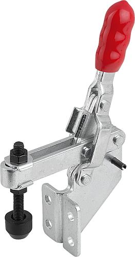 Schnellspanner Standard L=67 Stahl, Fuß abgewinkelt, Komp: Kunststoff, Komp: rot, F2=1000 - K1259.01000 - gibt’s bei HUG Technik ✓