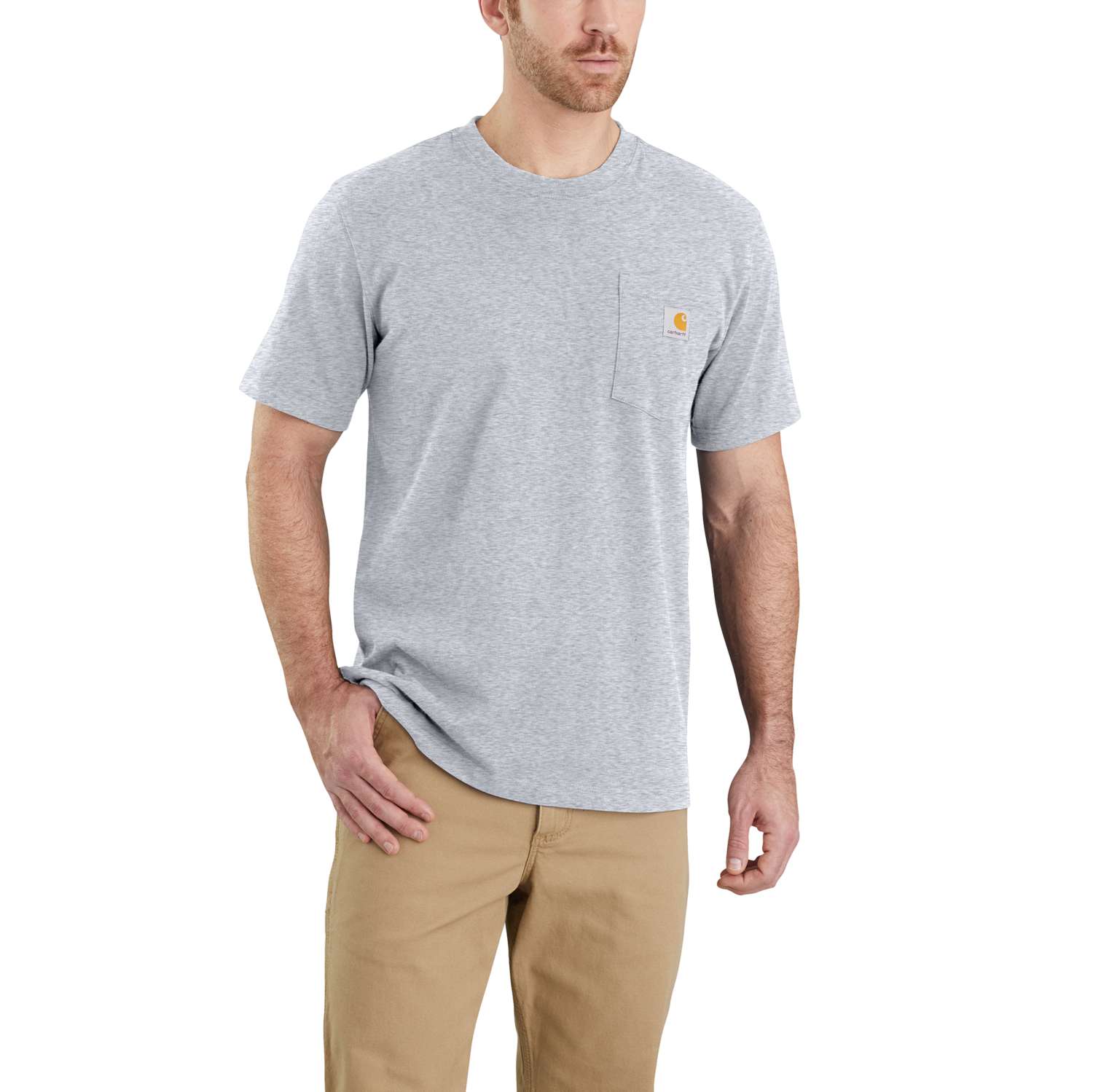 carhartt® Herren-T-Shirt »K87 POCKET S/S T-SHIRT« heather grey - erhältlich bei ✭ HUG Technik ✓