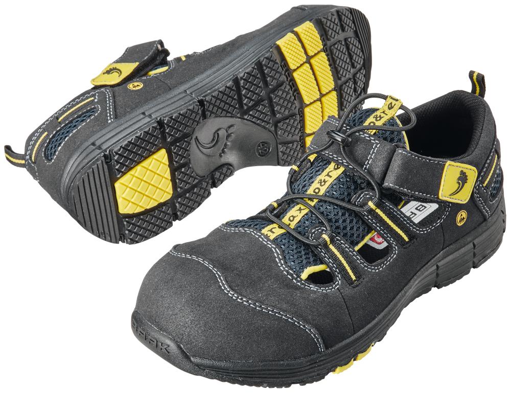 BAAK® Sicherheitssandale Rene2 72112, S1P SRC ESD, dunkelblau-gelb - bei HUG Technik ✭