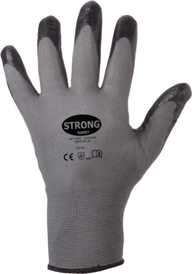 STRONGHAND® Feinstrickhandschuh Datong, Nitril, grau - direkt bei HUG Technik ✓