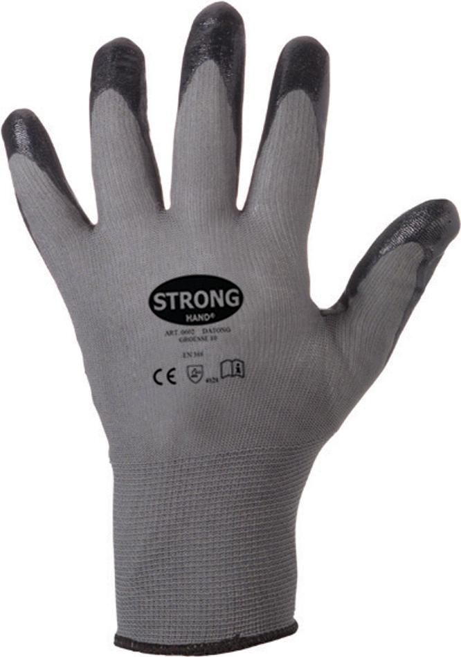 STRONGHAND® Feinstrickhandschuh Datong, Nitril, grau - bekommst Du bei HUG Technik ♡