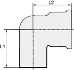Winkelstück, 90°, IG/AG, G 1, Druck 16 bar, Messing blank - bei HUG Technik ✭