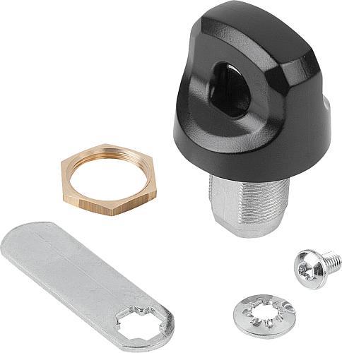 Drehriegel mit Freilauf und Knebel - K1275 - direkt bei HUG Technik ✓