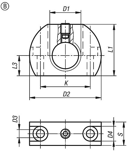 Haltestück M12, Form: B Stahl - K0638.212 - bei HUG Technik ✭
