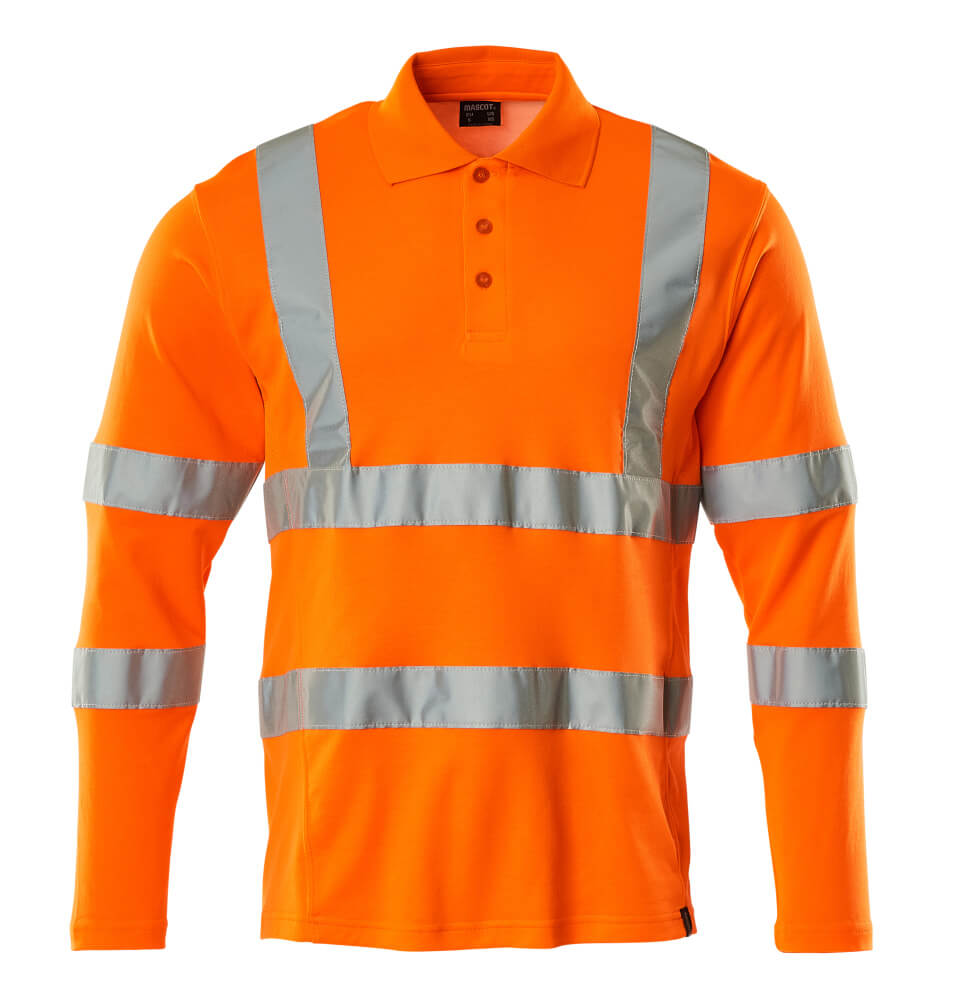 MASCOT® SAFE CLASSIC Polo-Shirt, Langarm  Gr. 2XL, hi-vis orange - jetzt neu bei HUG Technik ♡