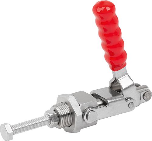 Produktbild Schubstangenspanner Standard, ohne Konsole, F2=2000, Edelstahl blank, Komp: Kunststoff Komp: Rot - K1547.12000 - bei HUG Technik ✓