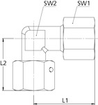 Winkel-Verschraubung einstellbar, M12x1,5 IG, Rohr-Außen-ø 6 mm, Stahl verzinkt - erhältlich bei ✭ HUG Technik ✓