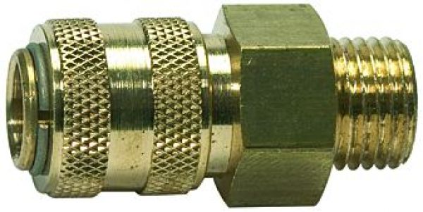 Schnellverschlusskupplung NW 5 »connect line«, Messing blank, G 1/4 AG - direkt bei HUG Technik ✓