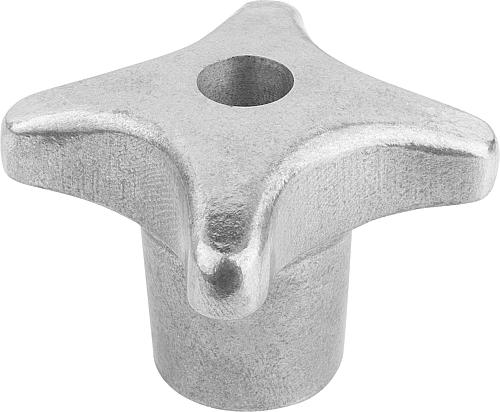 Kreuzgriff gleitgeschliffen D1=40, Form: B Aluminium, D4=8 - K0145.204008 - bekommst Du bei HUG Technik ♡