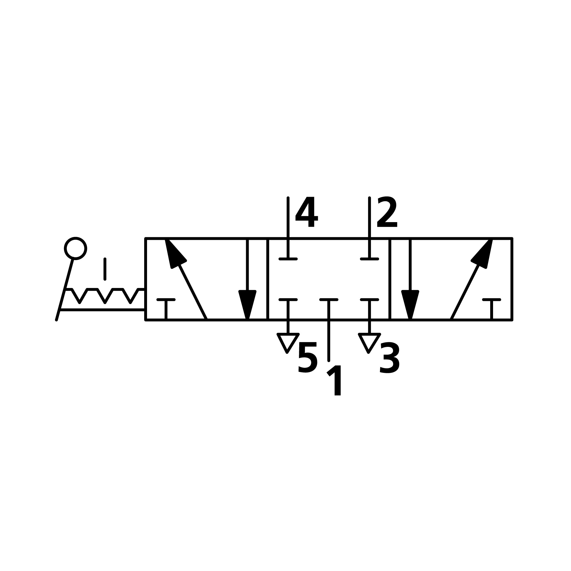 5/3-Wegeventil, manuell, 90° Hebel, G 1/2, Mitte geschlossen, rastend - bekommst Du bei ★ HUG Technik ✓