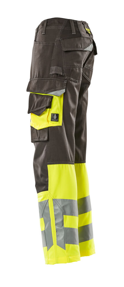 MASCOT® SAFE SUPREME Hose mit Knietaschen »Leeds« Gr. 76/C46, dunkelanthrazit/hi-vis gelb - jetzt NEU  bei ✭ HUG Technik ✓