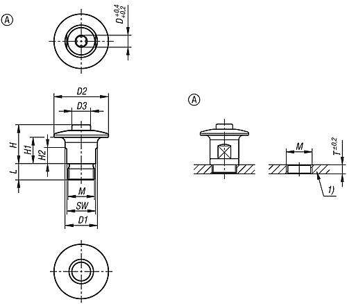 Drehspannverschluss, Edelstahl blank - K1562 - direkt von HUG Technik ✓