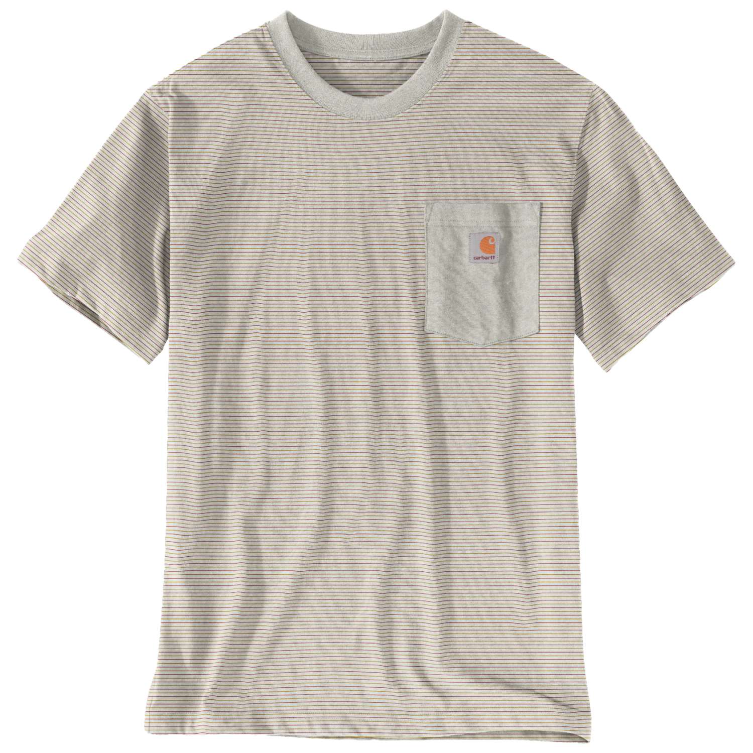 carhartt® Herren-T-Shirt »RELAXED S/S POCKET STRIPE T-SHIRT« - Gr. L, malt/apple butter stripe - erhältlich bei ☆ HUG Technik ✓