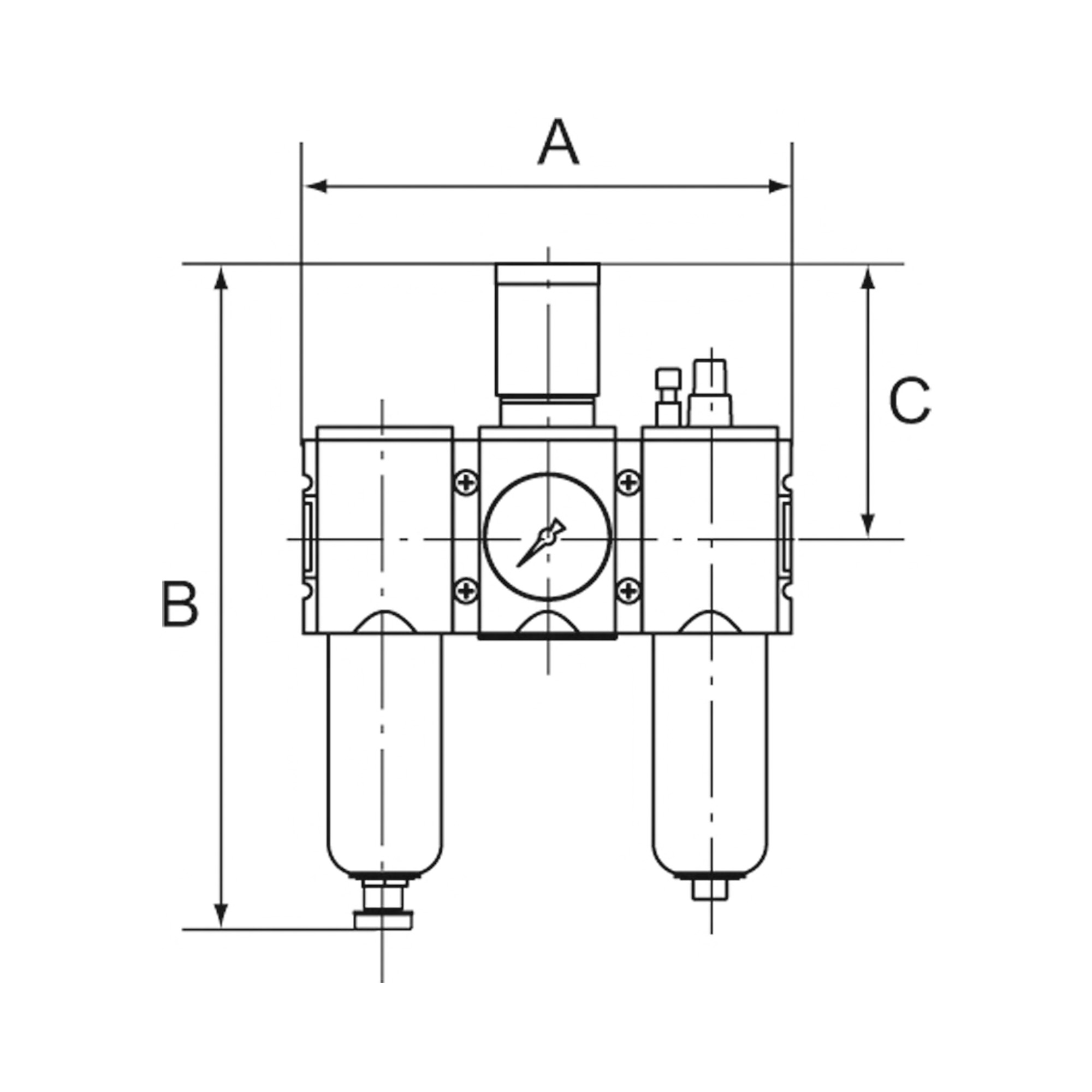 WE 3-tlg. »FUTURA-mini«, Metallbehälter, Standardmanometer, G1/4, 0,5-10, VA - direkt von HUG Technik ✓