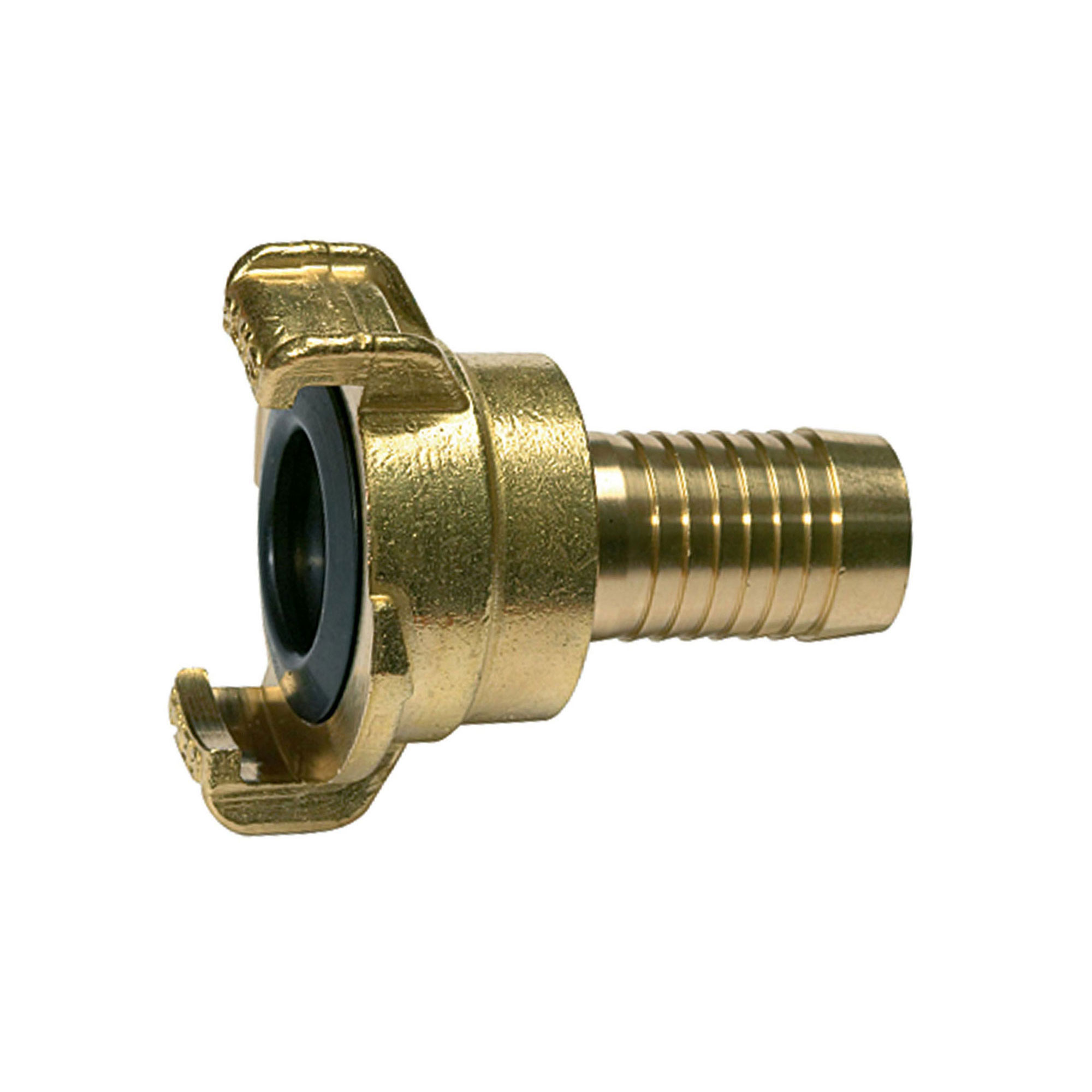 GEKA-Schlauchstück, 360° drehbar, Messing blank, LW 32 - bei HUG Technik ✓