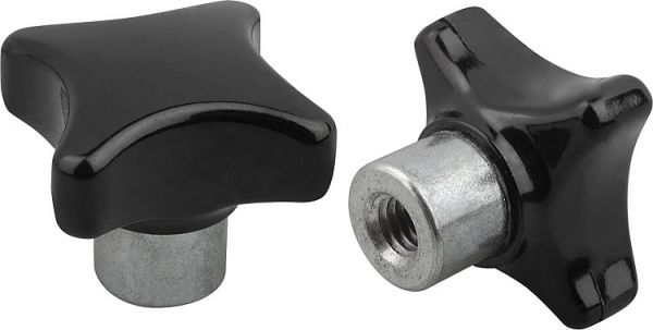 Kreuzgriff M06 D1=32, Form: E Duroplast, Komp: Stahl - K0148.306 - bekommst Du bei ★ HUG Technik ✓