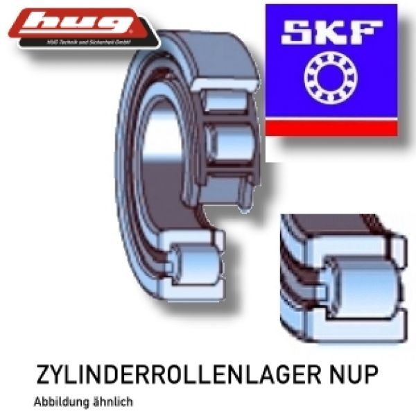 Zylinderrollenlager NUP203 ECP von SKF 17x40x12 mm - gibt’s bei HUG Technik ✓