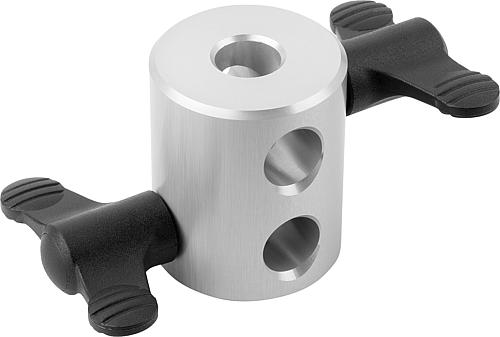 Multiverbindungsstück Gr.1 Aluminium, Komp: Thermoplast, D=8 - K0135.01 - kommt direkt von HUG Technik 😊