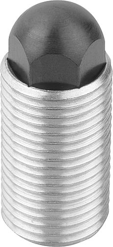 Federndes Zug-/Druckstück Verdrehsicherung M12x1,5X20, Form: H Stahl, Standard Federkraft - K0977.2112 - bekommst Du bei HUG Technik ♡