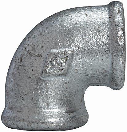 Winkel 90, 90°, IG/IG, Rp 3, schwarzer Temperguss feuerverzinkt - direkt bei HUG Technik ✓