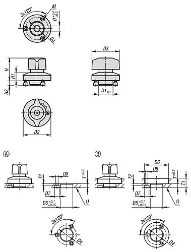 Drehspannverschluss, Stahl oder Edelstahl - K1561 - bei HUG Technik ✭