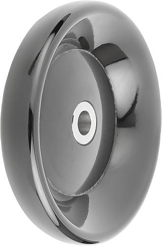 Handrad Gr.1, Form:E Duroplast, ohne Griff, D5=-, D1=10 H7, D=100 - K0165.3100X10 - gibt’s bei ☆ HUG Technik ✓