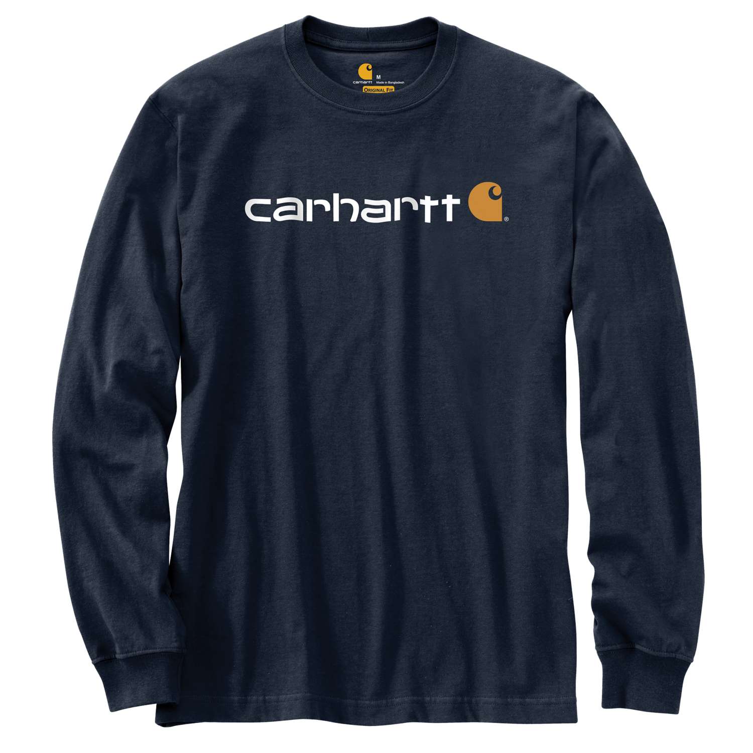 carhartt® Herren-Langarmshirt CORE LOGO T-SHIRT L/S, navy - erhältlich bei ✭ HUG Technik ✓