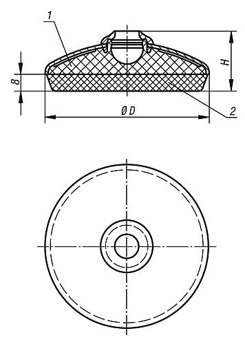 Teller Anti-Slip-Platte Edelstahl, D=58,5 - K0418.1060 - bei HUG Technik ✓