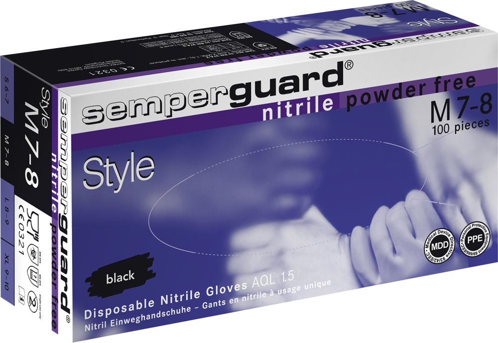 Einweghandschuh semperguard® 448, Nitril, blau (Box mit 100 Stück) - bei HUG Technik ☆