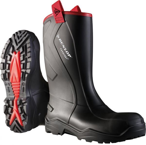 Dunlop®-Sicherheits-Gummistiefel Purofort®+ Rugged, schwarz - gibt’s bei ☆ HUG Technik ✓