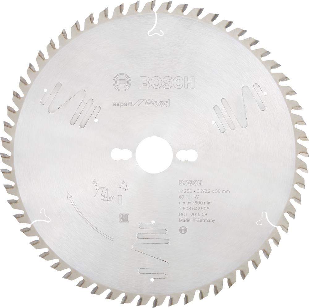 Bosch HW Kreissägeblatt Expert 250x30x3.2 60 T WZ - bekommst Du bei ★ HUG Technik ✓