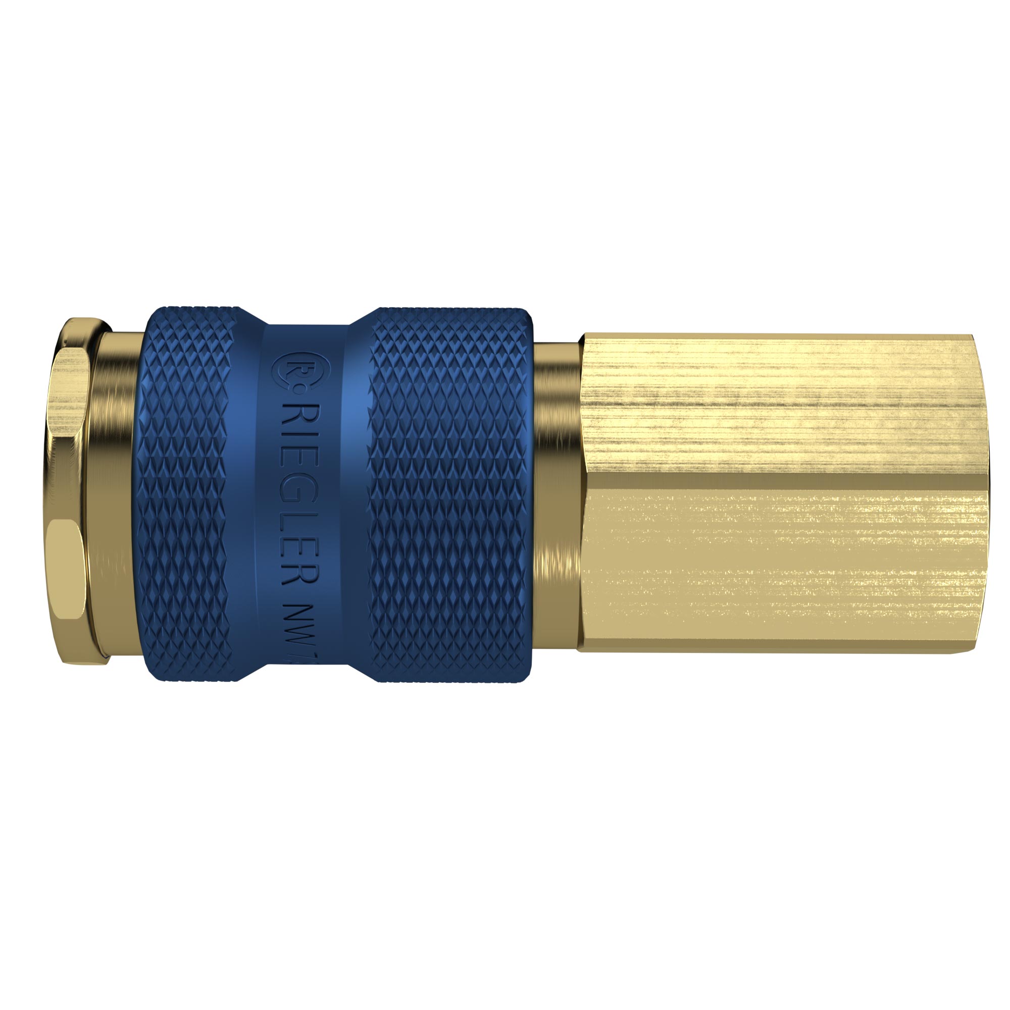 Unverwechselbare Schnellverschlusskupplung NW 7,8, G 3/8 IG, blau - bekommst Du bei HUG Technik ♡