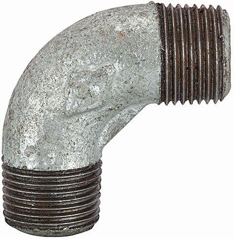 Winkel 94, 90°, AG/AG, schwarzer Temperguss feuerverzinkt - direkt von HUG Technik ✓