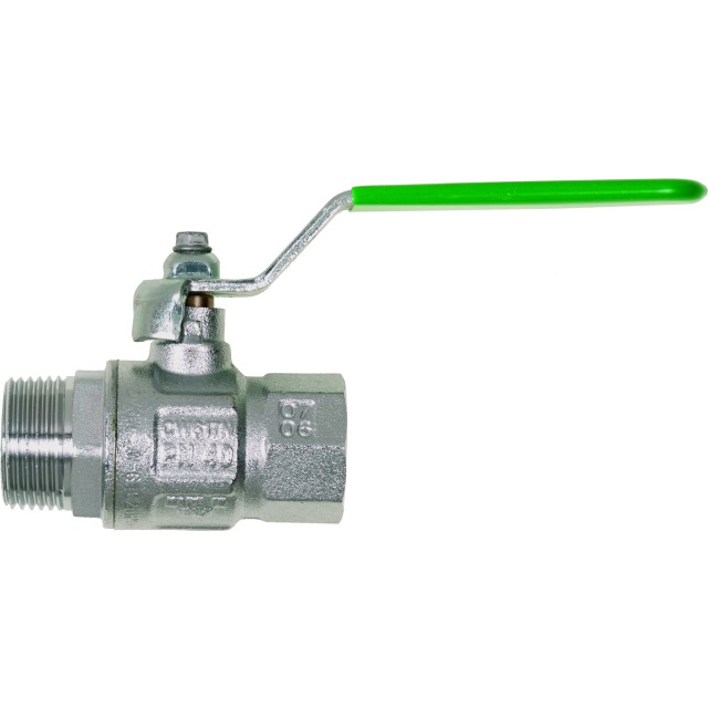 Trinkwasserkugelhahn IG x AG G 1 1/2" MS Ni DIN DVGW - gibt’s bei HUG Technik ✓