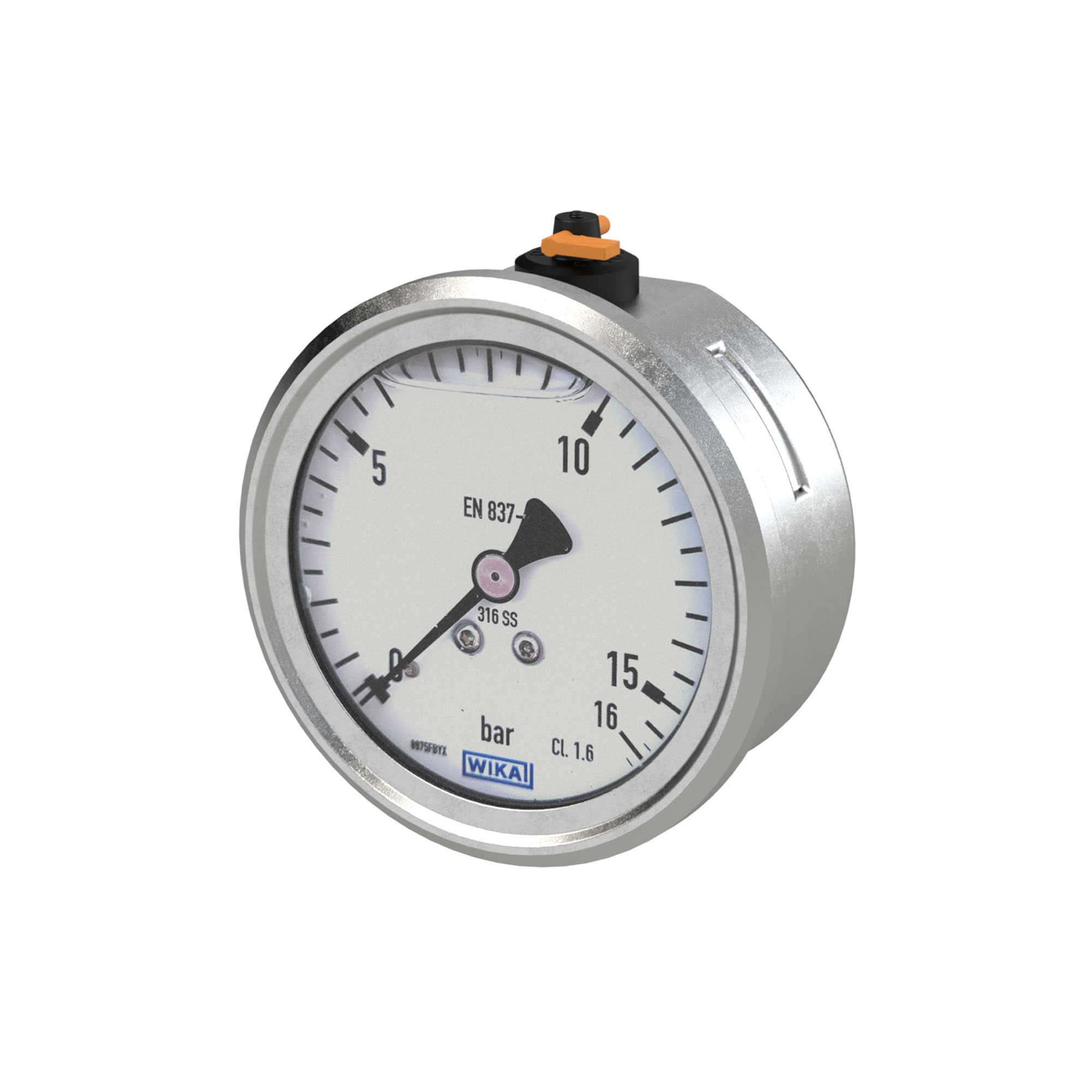 Glyzerinmano., CrNi-Stahl, G 1/4 hinten zentr., 0-400,0 bar, Ø 63 - gibt’s bei ☆ HUG Technik ✓