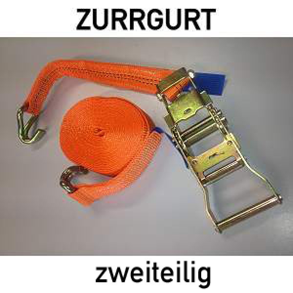 Ratschen-Zurrgurt 2-teilig 35 mm 6 m 2.000 daN mit Spitzhaken - bei HUG Technik ✭