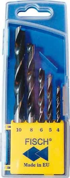 Fisch Holzspiralbohrer-Satz WS Standard 5-teilig 4-10 mm R - bei HUG Technik ✭ Fisch Holzspiralbohrer-Satz WS Standard 5-teilig 4-10 mm R - bei HUG Technik ✭