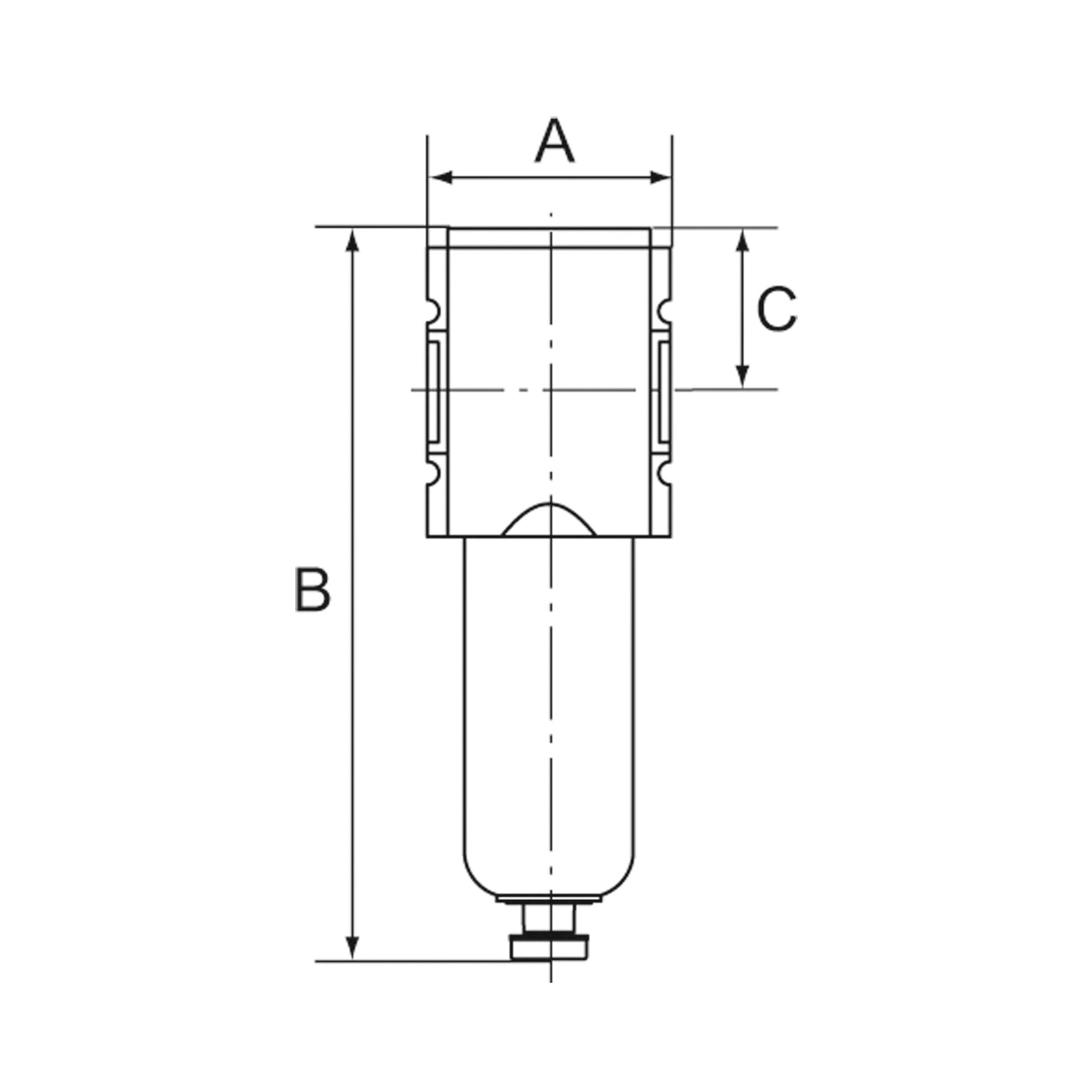 Filter »FUTURA-mini« mit Metallbehälter, 5 µm, BG 0, G 1/4, HA - gibt’s bei HUG Technik ✓