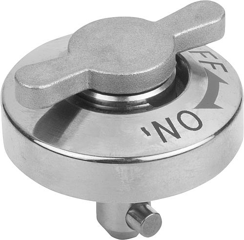 Drehspannriegel flach, Stahl vernickelt, Komponente aus Edelstahl - K1061 - erhältlich bei ♡ HUG Technik ✓