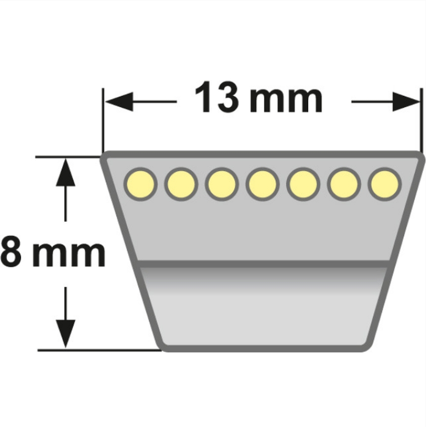 Zeichnung-ConCar-Klassische-Keilriemen-Profil-AX-X13