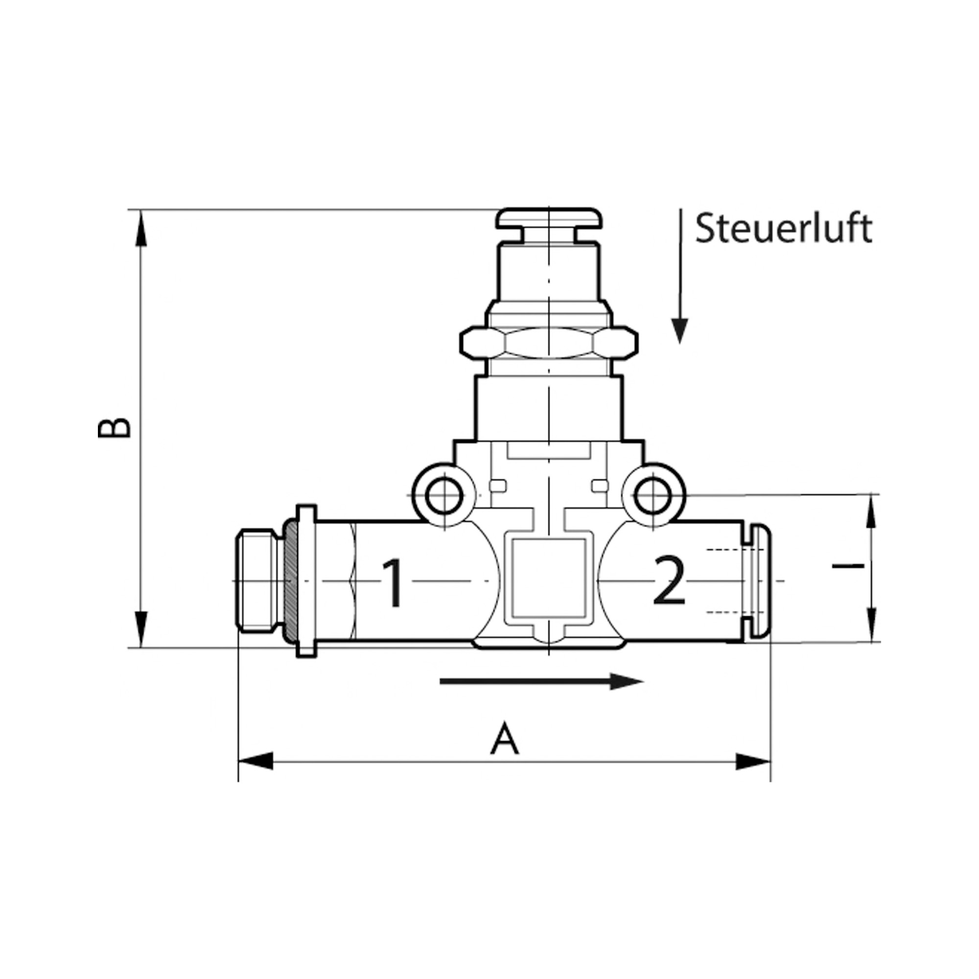 Pneum.entsperrb.Rückschlagventil Gew.-Schl., G 1/4, Schl.6 - bekommst Du bei HUG Technik ♡