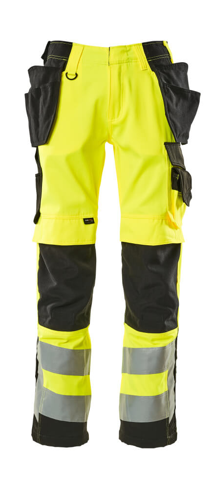 MASCOT® SAFE SUPREME Hose mit Hängetaschen »Wigan« Gr. 76/C46, hi-vis gelb/schwarz - gibt’s bei ☆ HUG Technik ✓