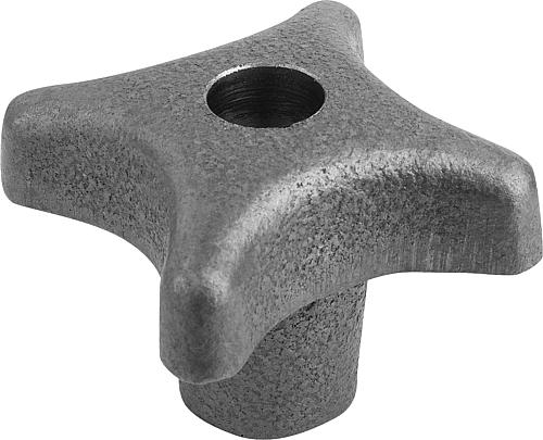 Kreuzgriff gleitgeschliffen M06 D1=32, Form: D Grauguss - K0147.406 - bei HUG Technik ♡
