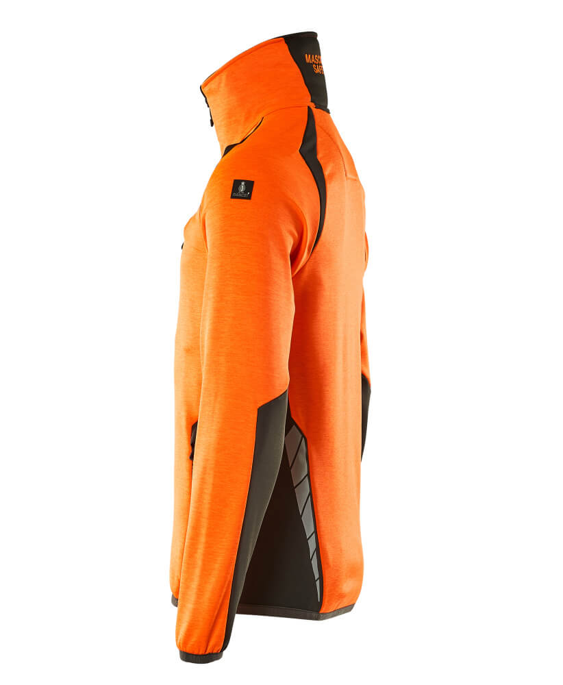 MASCOT® ACCELERATE SAFE Fleecepullover mit Reißverschluss  Gr. 2XL, hi-vis orange/dunkelanthrazit - direkt bei HUG Technik ✓
