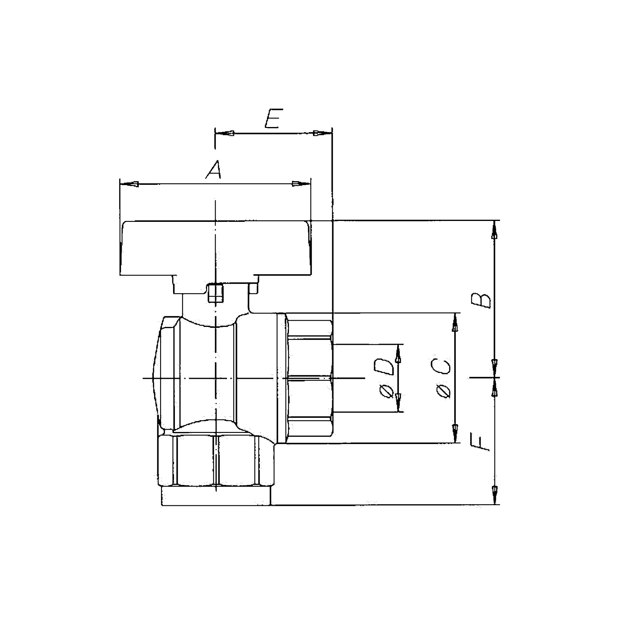 Kugelhahn Eckform, EN 331, Messing vernickelt, IG/AG, R/Rp 3/4, DN 20 - bekommst Du bei HUG Technik ♡