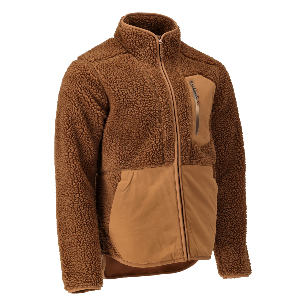 MASCOT® CUSTOMIZED Faserpelz Jacke mit Reißverschluss  Gr. 2XL, nussbraun - bekommst Du bei HUG Technik ♡