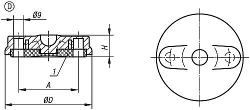 Teller für Gelenkfuss KS 100 mm - K0415.4100 - direkt bei HUG Technik ✓