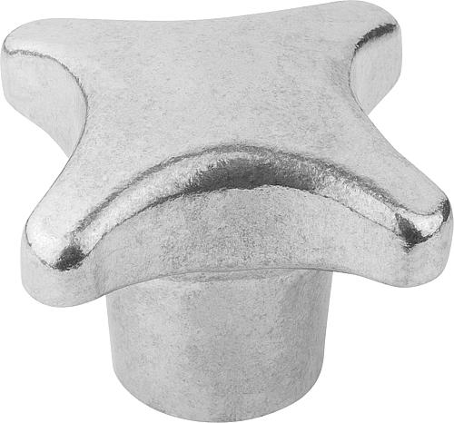 Kreuzgriff gleitgeschliffen M08 D1=40, Form: E Aluminium - K0145.504008 - direkt von HUG Technik ✓