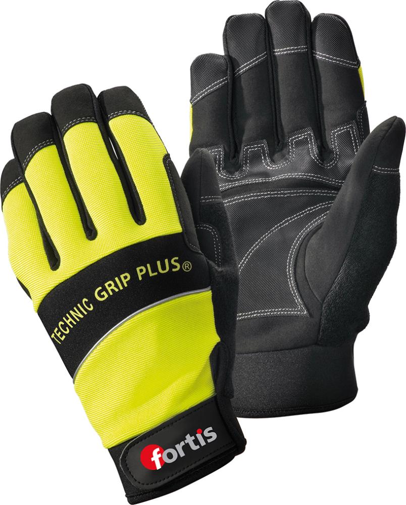 FORTIS Montagehandschuh »Technic Grip Plus«, gelb-schwarz - bekommst Du bei ★ HUG Technik ✓