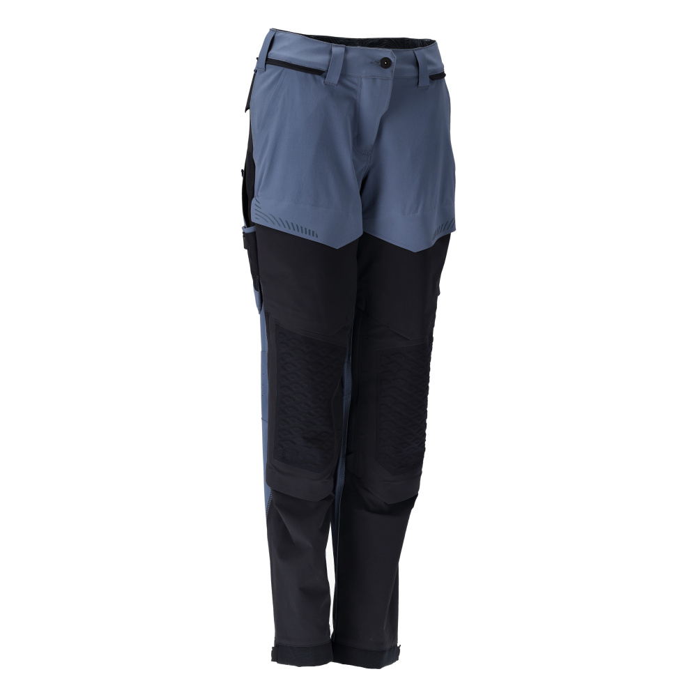 MASCOT® CUSTOMIZED Hose mit Knietaschen  Gr. 76/C34, steinblau/schwarzblau - bei HUG Technik ✭